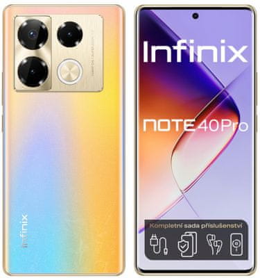 Infinix Note 40 PRO technologie NFC bezkontaktní platby velký dispelj velkokapacitní baterie moderní mobilní dotykový telefon smartphone infinix LTE připojení LTE internet AMOLED displej prémiový displej Wi-Fi MediaTek Helio G99 Ultimate OS Android 14 Bluetooth 5.3 wifi dlouhá výdrž skvělý fotoaparát amoled displej fm rádio 6.78 IPS velký displej FullHD+ rozlišení 70W rychlonabíjení 120Hz obnovovací frekvence IP54 umělá inteligence Active Halo funkce bezdrátové nabíjení MagCase ochranné sklo v balení rychlonabíjení AI algoritmy inovativní funkce Magic Ring výkonný chytrý telefon