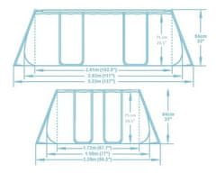 Bestway Bazén s konštrukciou 2,82 x 1,96 x 0,84 m kartušová filtrácia