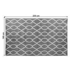 KONDELA Koberec, svetlosivá/vzor v slonovinovej, 160x235, DESTA