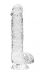 Shots Toys Shots REALROCK Realistic Dildo with Balls Transparent 15 cm