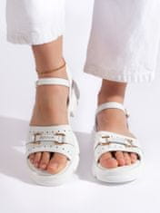 Amiatex Dámske sandále 107746 + Nadkolienky Gatta Calzino Strech, biele, 40