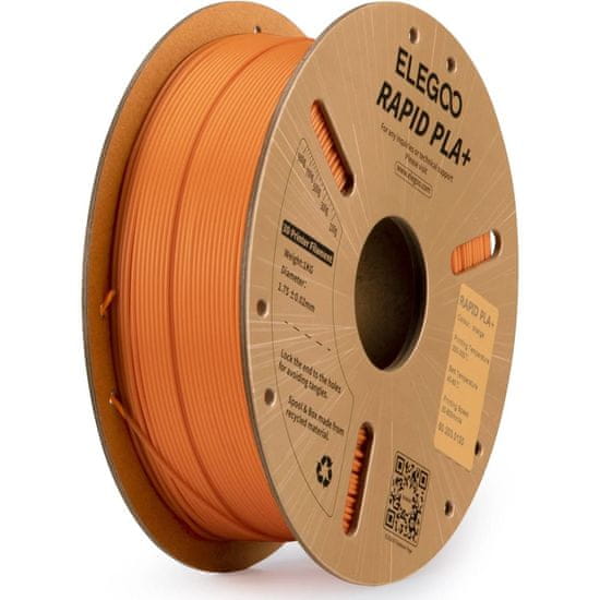 Elegoo RAPID PLA+ 1.75, 1kg, oranžová