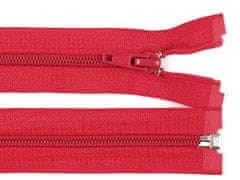 Špirálový zips No 5 dĺžka 45 cm bundový POL - červená