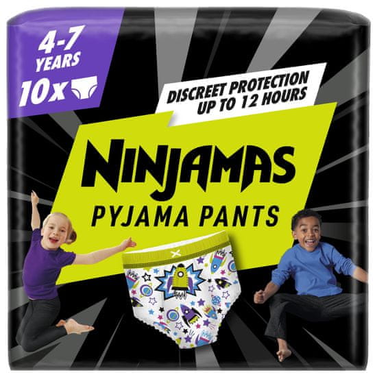 Pampers Ninjamas Pyjama Pants Kozmické lode, 10 ks, 7 rokov, 17kg-30kg