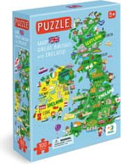 Dodo Toys Puzzle Mapa Veľkej Británie a Severného Írska 100 dielikov