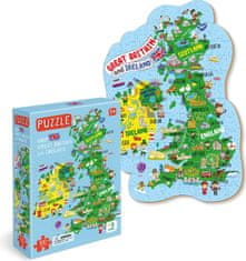 Dodo Toys Puzzle Mapa Veľkej Británie a Severného Írska 100 dielikov