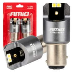 AMIO Canbus LED žiarovky pro séria bay15d p21/5w 4x3030 smd biela 12v 24v amio-03585