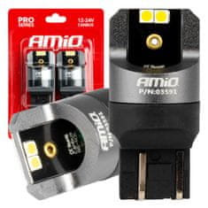 AMIO Canbus LED žiarovky pro séria w21/5w 4x3030 smd biela 12v 24v amio-03591
