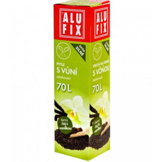 Alufix Vrecia na odpadky s vôňou Čaj a vanilka 70L, 64 x 71 cm