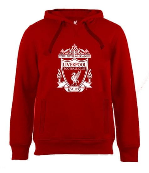 FAN SHOP SLOVAKIA Detská mikina Liverpool FC, červená, kapucňa