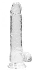 Shots Toys Shots REALROCK Realistic Dildo with Balls Transparent 19 cm