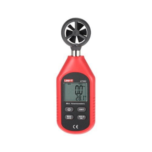 UNI-T Merač - anemometer s funkciou merania teploty UT363 červený MIE0287