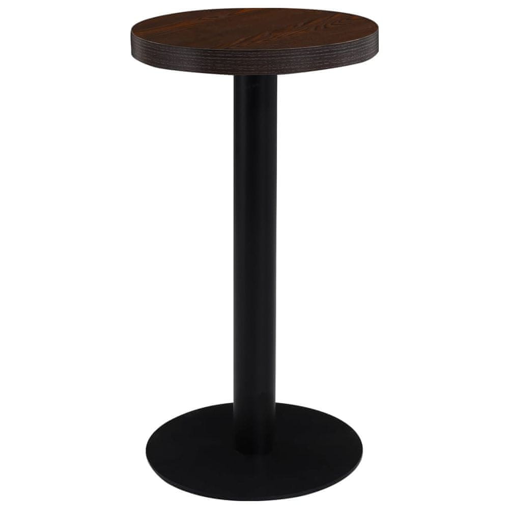 Vidaxl Bistro stolík tmavohnedý 40 cm MDF