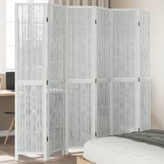 shumee Paraván 6 panelov biely masívne drevo paulovnie