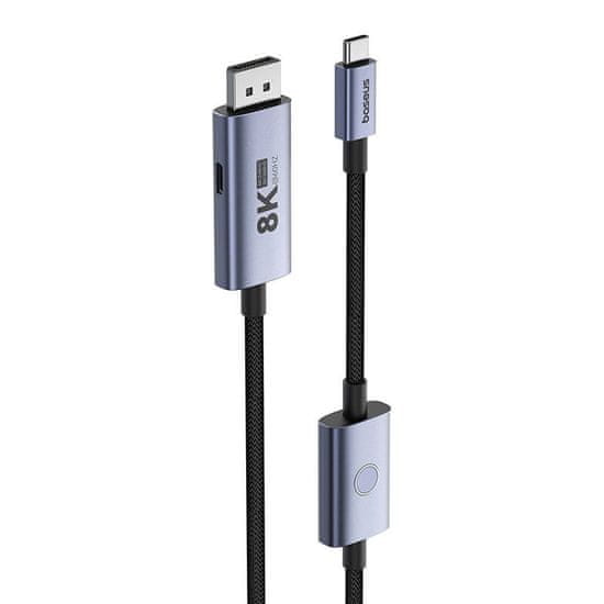 BASEUS Adaptér USB-C - DP Baseus 8K 1,5 m (čierny)