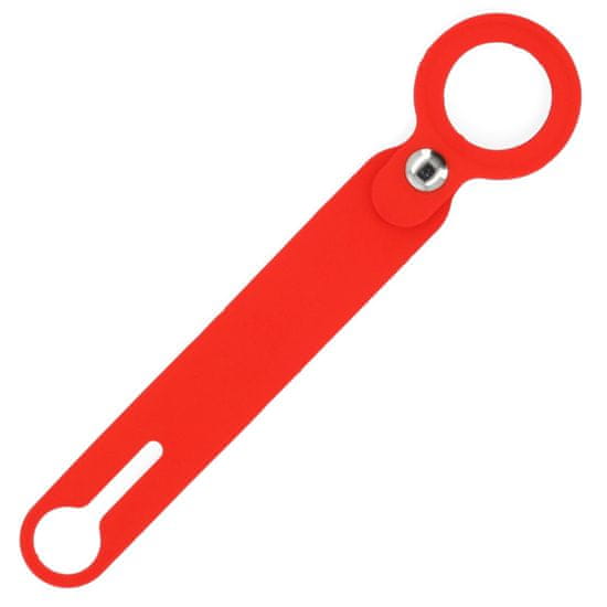 BB-Shop Silikónové puzdro s príveskom Apple AirTag Locator key ring červené