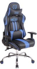 BHM Germany Kancelárska stolička Limit XM s masážnou funkciou, syntetická koža, čierna / modrá