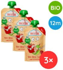 FruchtBar BIO Ovocná kapsička jablko, hruška a kešu 3 x 100 g