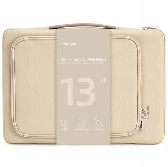 Innostyle Innostyle Taška Na Notebook 13" Vodotesné Puzdro Omniprotect Beige