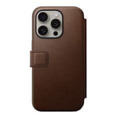 Nomad Modern Leather Folio, brown - iPhone 15 Pro