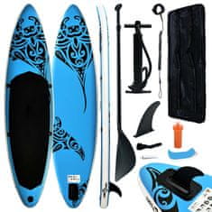 Vidaxl Nafukovací Stand Up Paddleboard 366x76x15 cm modrý