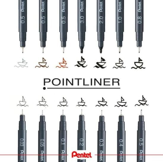 Pentel 0,4 black Pointliner S20P - 4A