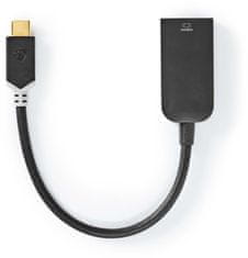 Nedis adaptér USB-C - HDMI (M/F), 4K@60Hz, 20cm, čierna