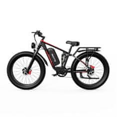 Duotts DUOTTS S26 26" elektrický bicykel 130Nm s 48V 19.2AH batériou Dva motory a Shimano