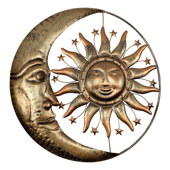 PRODEX Dekorácia kovové slnko + mesiac stredná 45 cm
