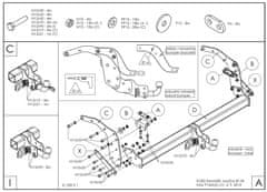 Galia Ťažné zariadenie F1265, FORD Ranger, Pick Up, 2012-2022 skrutkové prevedenie A