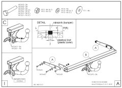 Galia Ťažné zariadenie F1355, FORD Focus, kombi, 2018- skrutkové prevedenie A
