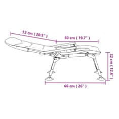 Petromila vidaXL Rybárske kreslo s opierkou rúk skladacie maskáčové
