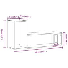 Vidaxl TV skrinky 2 ks dub sonoma 100x30x50 cm kompozitné drevo