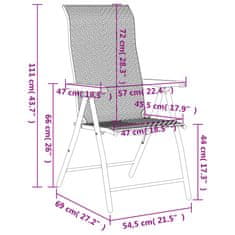 Petromila vidaXL Skladacie záhradné stoličky 4 ks, sivé, polyratan