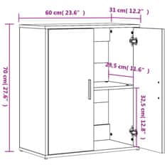 Petromila vidaXL Komody 2 ks biele 60x31x70 cm kompozitné drevo