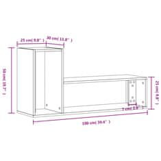 Vidaxl TV stolíky 2 ks čierne 100x30x50 cm kompozitné drevo