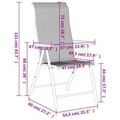 Petromila vidaXL Skladacie záhradné stoličky 2 ks sivé polyrattan