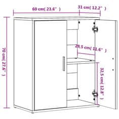 Petromila vidaXL Komody 2 ks betónovosivé 60x31x70 cm kompozitné drevo