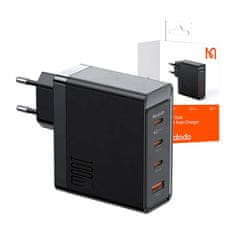 Mcdodo Sieťová nabíjačka McDodo GAN 3xUSB-C + USB, 100 W (čierna)