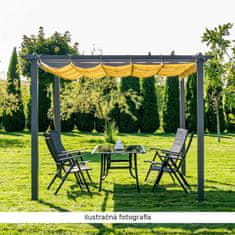 KONDELA Pergola s posuvnou strechou, hliník, PEPY BASIC