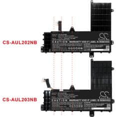 CameronSino Batéria pre Asus EeeBook E502, L502, VivoBook E502, L502, 4050 mAh, Li-Pol