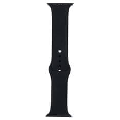 BB-Shop Silikónový remienok pre Apple Watch čierny 1 2 3 4 5 6 7 8 9 SE 42 44 45 49 mm