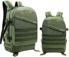 Camerazar Turistický batoh XL SURVIVAL, vojenský taktický štýl, Polyester 600d, 45 litrov, nepremokavý, s priehradkou na notebook a penovými vložkami