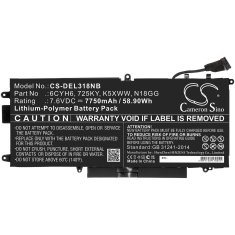 CameronSino Batéria pre Dell Latitude 12 5289, Dell Latitude E5289, 7750 mAh, Li-Pol