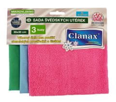 Clanax Švédsky uterák 30x30cm z mikrovlákna (3ks)