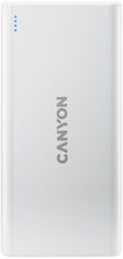 Canyon powerbanka 10000mAh, 2xUSB-A, 5V/2.1A, biela