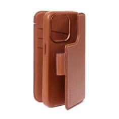 Decoded Leather Detachable Wallet, tan - iPhone 15 Pro