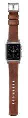 Nomad Leat. Strap brown/silver - Apple Watch Ultra 2/1(49mm) 9/8/7 (45mm)/6/SE/5/4(44mm)/3/2/1(42mm)