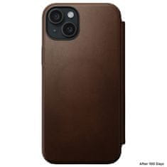 Nomad Modern Leather Folio, brown - iPhone 15 Plus