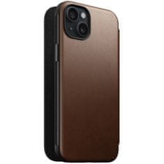 Nomad Modern Leather Folio, brown - iPhone 15 Plus